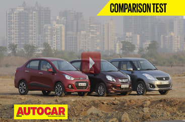 Hyundai Xcent vs Honda Amaze vs Maruti Dzire video comparison